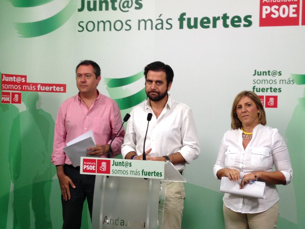 Juan Espadas, Francisco González e Irene García