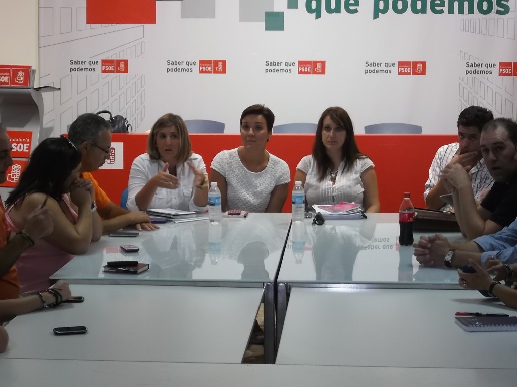 Irene García y Gemma Araujo, en la reunión de la Ejecutiva Provincial
