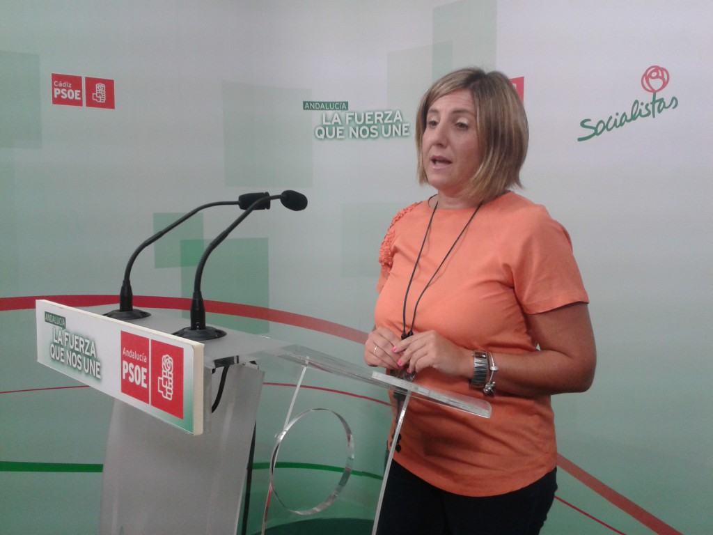 Irene García, durante la rueda de prensa